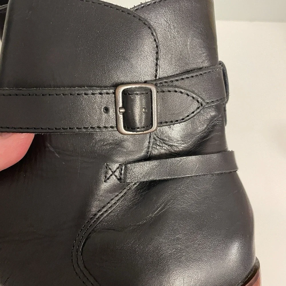 Wolverine 1000 Mile Samantha Pleet Bonny Pull On Black Leather‎ Boots Size 8M